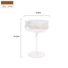 将图片加载到图库查看器，Nordic ins vertical pattern red wine glass tulip goblet champagne glass
