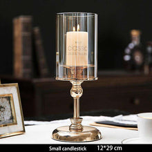 将图片加载到图库查看器，European style home retro candlelight candlestick
