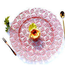 Cargar imagen en el visor de la galería, Bubble Raindrop glass plate wedding hotel tableware fruit plate mat
