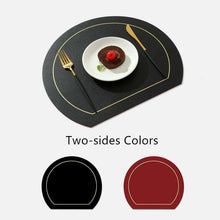 Cargar imagen en el visor de la galería, Pvc Irregular Heat Pad Double Leather Table Mat
