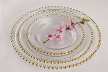 将图片加载到图库查看器，Golden Fruit Beads Home Creative Glass Plate
