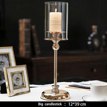 将图片加载到图库查看器，European style home retro candlelight candlestick

