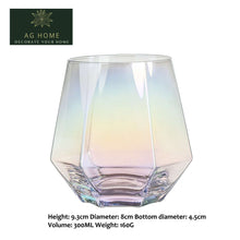 将图片加载到图库查看器，Home modern minimalist colorful frosted hexagonal glass
