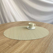 将图片加载到图库查看器，PVC oval placemat American stylish table mat
