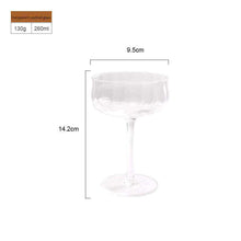 将图片加载到图库查看器，Nordic ins vertical pattern red wine glass tulip goblet champagne glass
