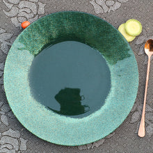 将图片加载到图库查看器，Electroplating glass plate ins tableware hotel supplies plate emerald sparkle
