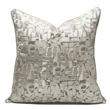 Carregar imagem no visualizador da galeria, UNIQUE DESIGNER STYLE SMALL GRID SILVER GRAY PILLOWCASE
