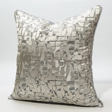 Carregar imagem no visualizador da galeria, UNIQUE DESIGNER STYLE SMALL GRID SILVER GRAY PILLOWCASE
