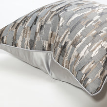 Cargar imagen en el visor de la galería, EMBELLISHED LIVING SILVER HOME DECO PLAID GREY PILLOWCASE
