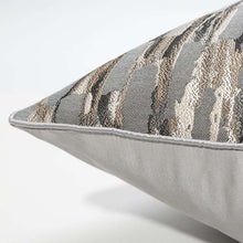 Cargar imagen en el visor de la galería, EMBELLISHED LIVING SILVER HOME DECO PLAID GREY PILLOWCASE
