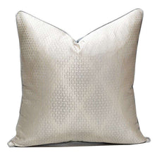 Cargar imagen en el visor de la galería, SATIN SIMPLICITY ALL-MATCH DARK PLAID SILVER THROW PILLOWCASE
