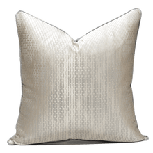 Cargar imagen en el visor de la galería, SATIN SIMPLICITY ALL-MATCH DARK PLAID SILVER THROW PILLOWCASE
