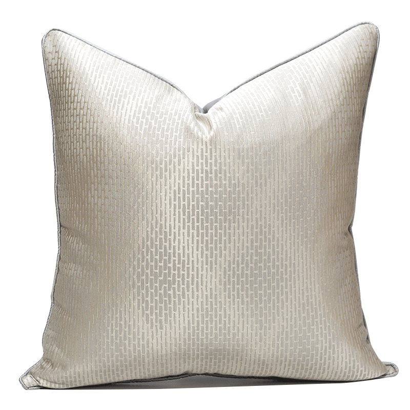 SATIN SIMPLICITY ALL-MATCH DARK PLAID SILVER THROW PILLOWCASE