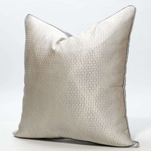 Cargar imagen en el visor de la galería, SATIN SIMPLICITY ALL-MATCH DARK PLAID SILVER THROW PILLOWCASE
