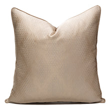 Carregar imagem no visualizador da galeria, LIGHT LUXURY SATIN MODERN DARK GRID BROWN PILLOWCASE
