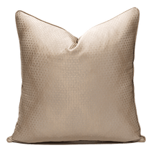 Cargar imagen en el visor de la galería, LIGHT LUXURY SATIN MODERN DARK GRID BROWN PILLOWCASE
