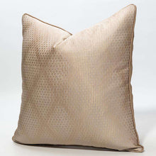 将图片加载到图库查看器，LIGHT LUXURY SATIN MODERN DARK GRID BROWN PILLOWCASE
