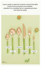 Carregar imagem no visualizador da galeria, Avocado Green Nordic Stainless Steel Steak Cutlery
