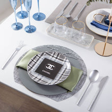 Carregar imagem no visualizador da galeria, Houndstooth pattern series dinner 8 inch dessert plate
