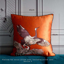 Cargar imagen en el visor de la galería, Light luxury orange jacquard pillow home soft cushion
