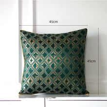 将图片加载到图库查看器，Dark green satin jacquard pillowcase
