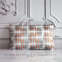 Cargar imagen en el visor de la galería, Light luxury orange jacquard pillow home soft cushion
