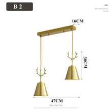 Charger l&#39;image dans la galerie, Modern full-copper lamps creative personality led chandelier
