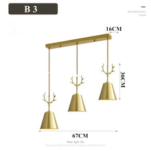 Cargar imagen en el visor de la galería, Modern full-copper lamps creative personality led chandelier
