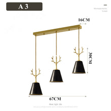 将图片加载到图库查看器，Modern full-copper lamps creative personality led chandelier
