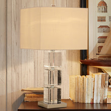 Cargar imagen en el visor de la galería, European style living room bedroom square crystal table lamp
