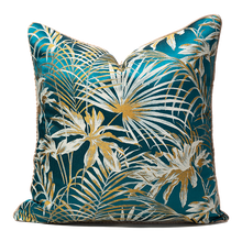 Cargar imagen en el visor de la galería, COLOR MATCHING ORCHID PEACOCK BLUE THROW PILLOWCASE
