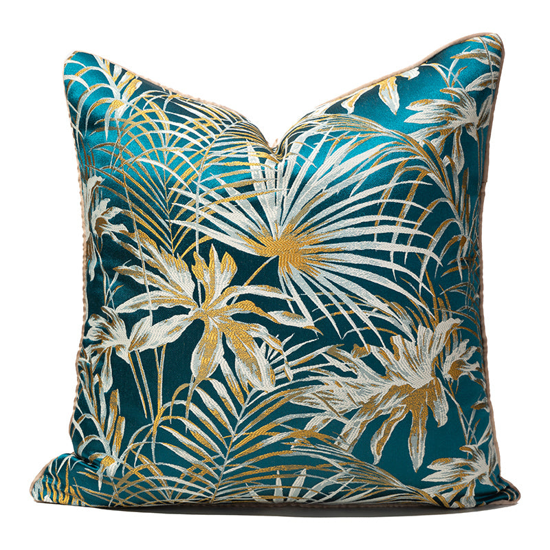 COLOR MATCHING ORCHID PEACOCK BLUE THROW PILLOWCASE