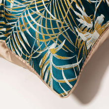 Charger l&#39;image dans la galerie, COLOR MATCHING ORCHID PEACOCK BLUE THROW PILLOWCASE
