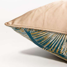 Cargar imagen en el visor de la galería, LOTUS LEAF PEACOCK BLUE THROW PILLOWCASE
