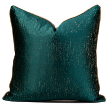 Cargar imagen en el visor de la galería, BEDSIDE FABRIC SLIGHTLY SHIMMERING DARK GREEN STARRY SKY PILLOWCASE
