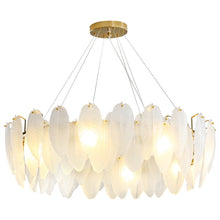 Cargar imagen en el visor de la galería, Modern bedroom dining room lamp feather glass luxury lamp
