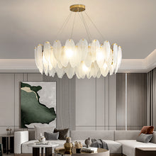 Cargar imagen en el visor de la galería, Modern bedroom dining room lamp feather glass luxury lamp
