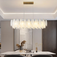 Cargar imagen en el visor de la galería, Modern bedroom dining room lamp feather glass luxury lamp
