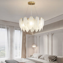 Cargar imagen en el visor de la galería, Modern bedroom dining room lamp feather glass luxury lamp
