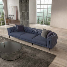 Charger l&#39;image dans la galerie, Four-seat modern minimalist button sofa
