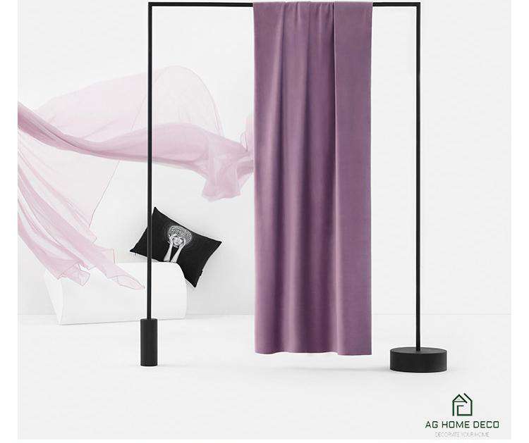 Light luxury velvet curtain light purple series