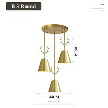 Charger l&#39;image dans la galerie, Modern full-copper lamps creative personality led chandelier
