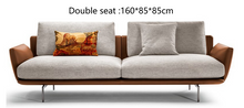 Charger l&#39;image dans la galerie, Modern minimalist ins corner light luxury three-seat down sofa
