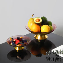 将图片加载到图库查看器，Luxury nordic glass living room decoration fruit plate
