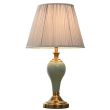 Charger l&#39;image dans la galerie, European style ceramic bedroom bedside fabric table lamp
