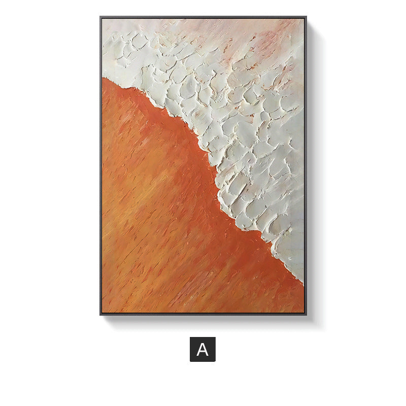 Modern minimalist abstract background wall decoration painting magic orange