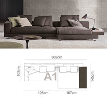 Carregar imagem no visualizador da galeria, Techno-cloth Italian minimalist fabric sofa
