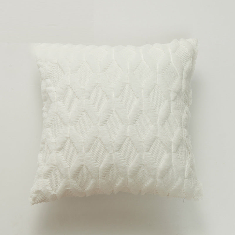 Diamond plush lumbar pillowcase