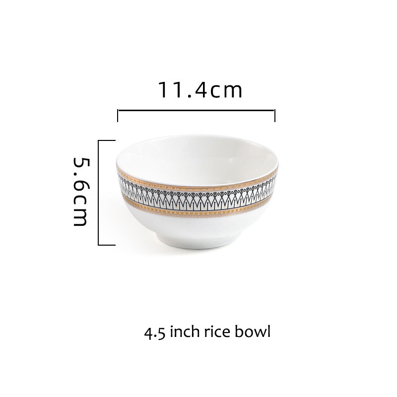 Nordic Ceramic Bowl and Plate Tableware Set