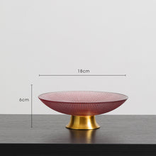 将图片加载到图库查看器，Luxury nordic glass living room decoration fruit plate
